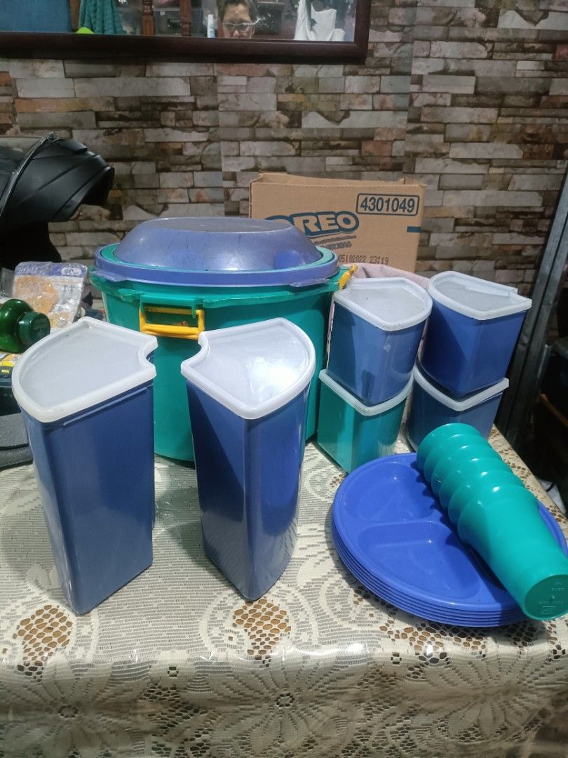 Picnic set & basket (Category: Other Kitchenware & Tableware) located in Quezon City. Submitted by bshoppe_ (Listing ID 1266685527, Image 1). Description: take all for 500. if separate purchase,basket 250 picnic set 400.