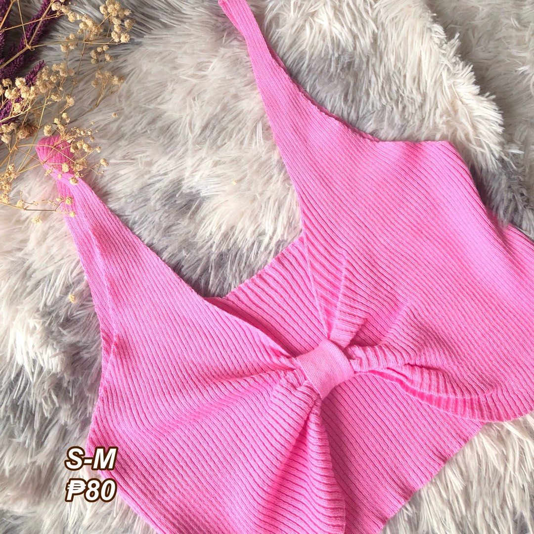 Emma Bow Top - Pink main image 0