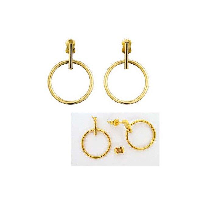 Poh Heng Jewellery 22K Fresstyle Circle Earrings