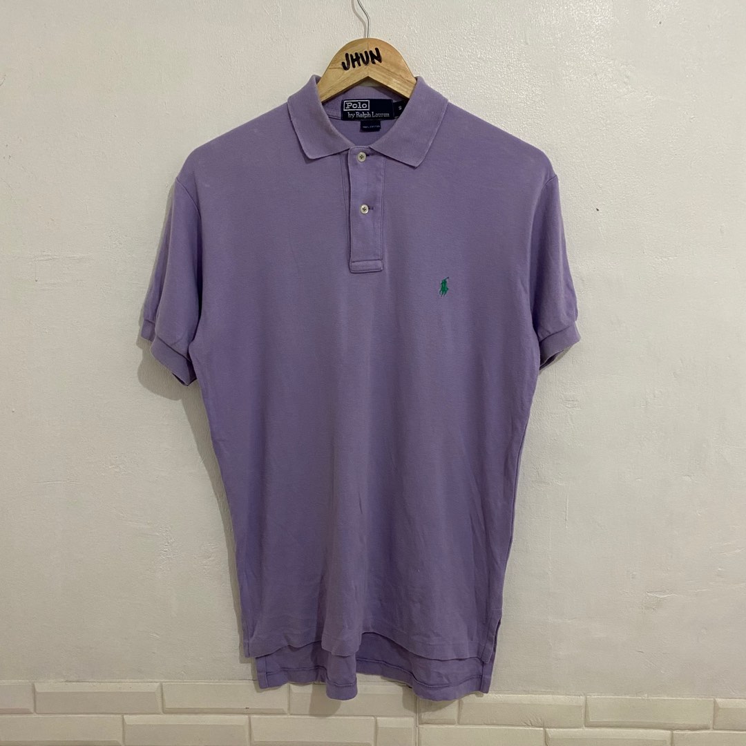 POLO by RALPH LAUREN Size M Lavender and  Blue Stripe Cotton Long Sleeve Shirt main image 1