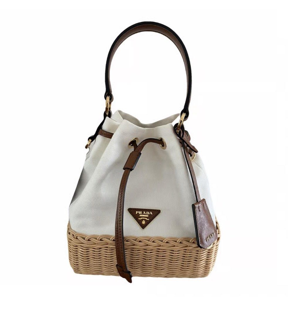 Wicker cheap prada bag