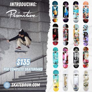 Primitive skateboarding skateboards