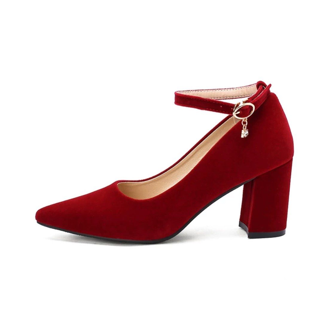 Red heels with feathers sale