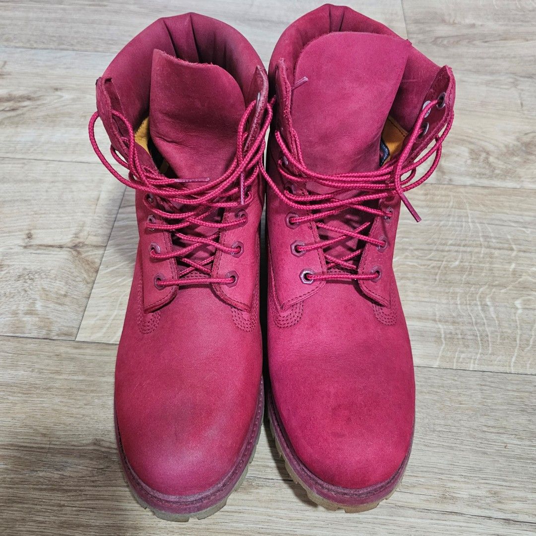 Red timberlands mens size 1 sale