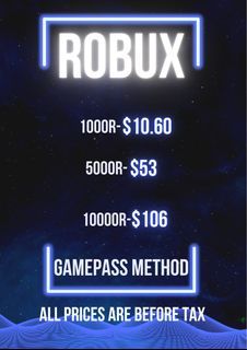 Affordable robux gamepass For Sale