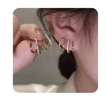 Gold cheap rhinestone earrings