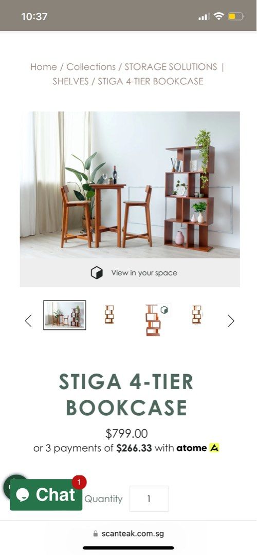 Scanteak bookshelf top