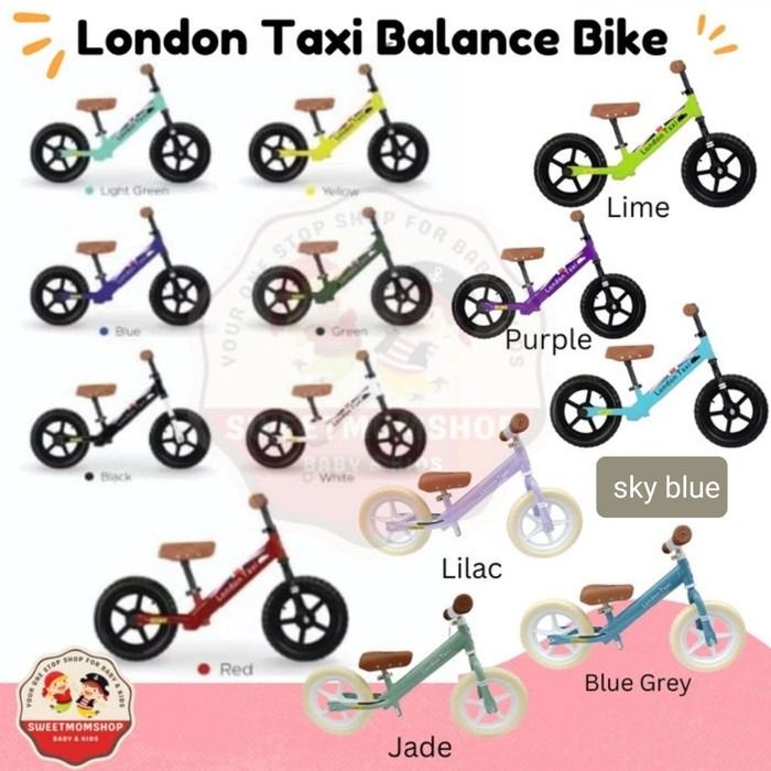 Sepeda Sweetmomshop London Taxi Balance Bike Kick Bike Olah Raga