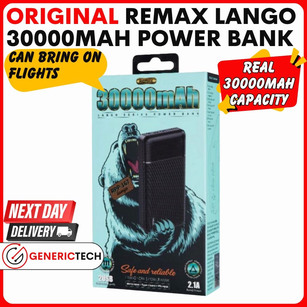 (SG CHEAPEST) Remax 30000mAh Power Bank Lango Series Carry on Flights