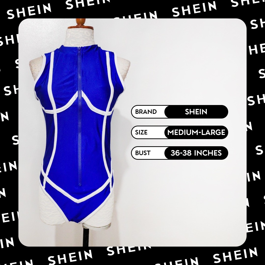 SHEIN Royal Blue One Piece Swimsuit, Women's Fashion, Swimwear, Bikinis