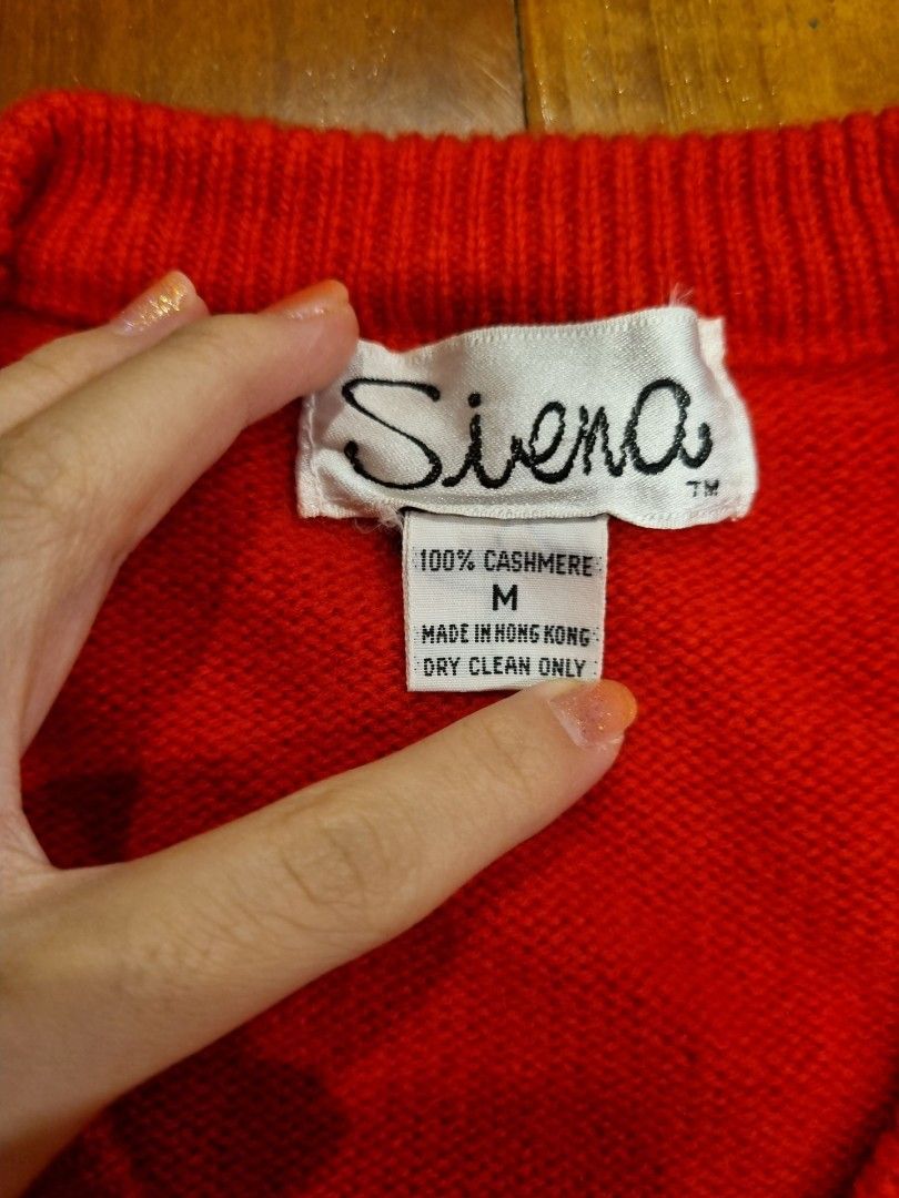 Siena 100 Cashmere Red Pullover Sweater