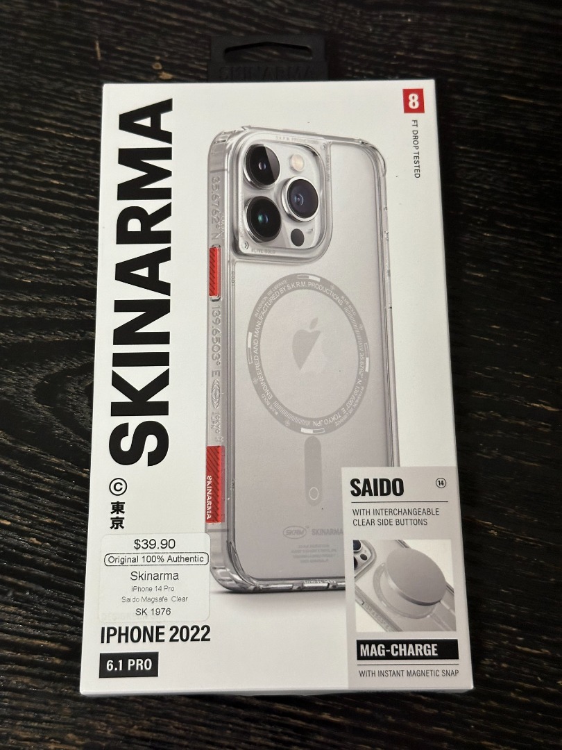 SKINARMA IPhone 14 pro Saido Magsafe Clear case, Mobile Phones ...