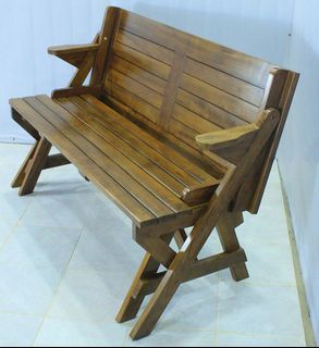 Solid Teak Magic Foldable Picnic Bench and Table