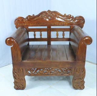Solid Teak Single Armchair Madura Sofa Living Room Set
