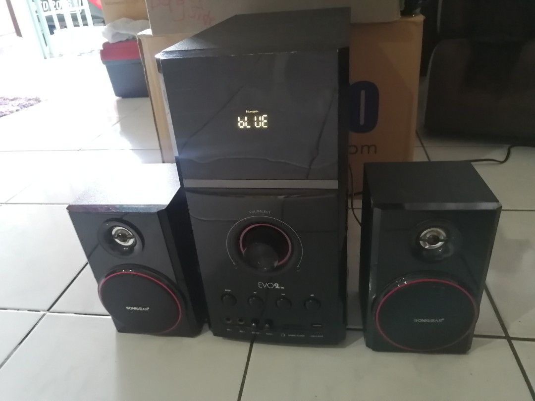 Sonicgear EVO 9 BTMI Bluetooth 2.1 multimedia Speakers ( Rosak bunyi