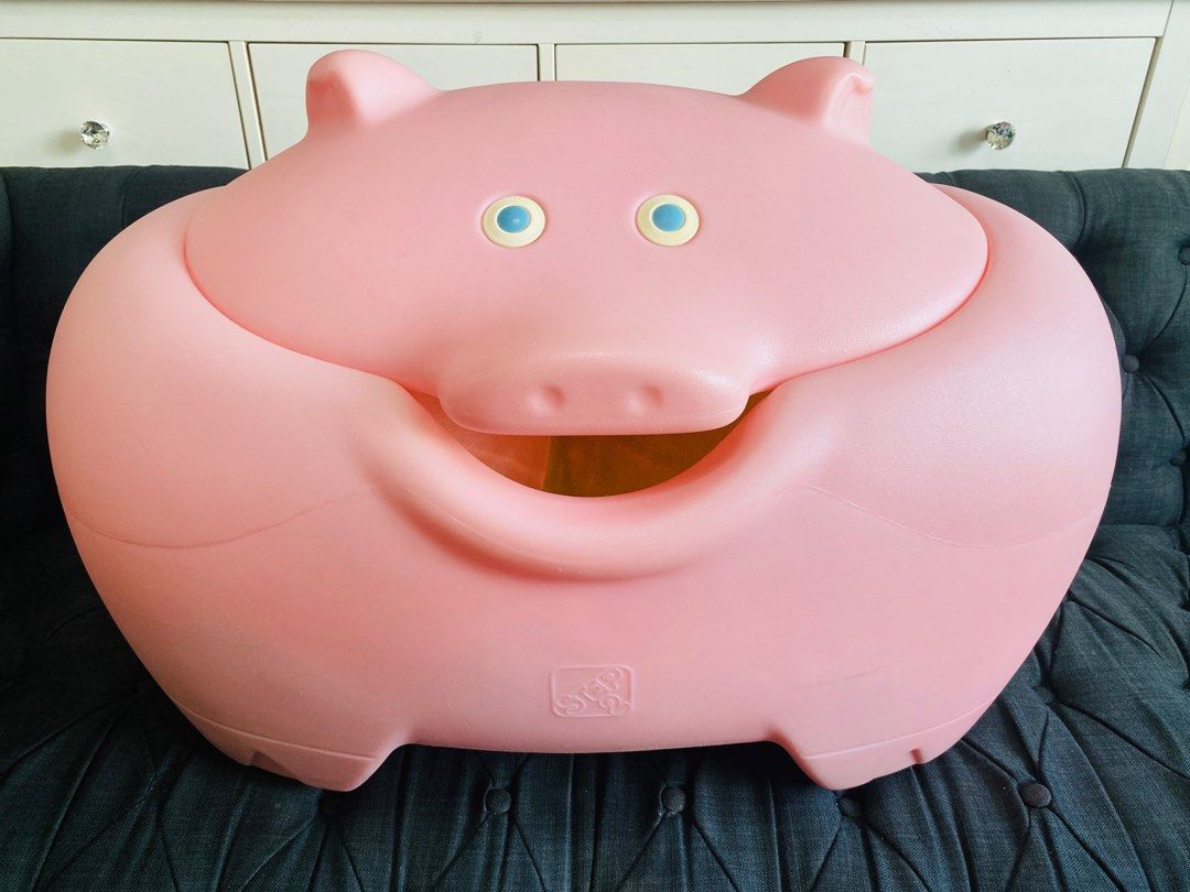 Step2 Pink Piggy Pig Kids Toy Storage Box Little Tikes
