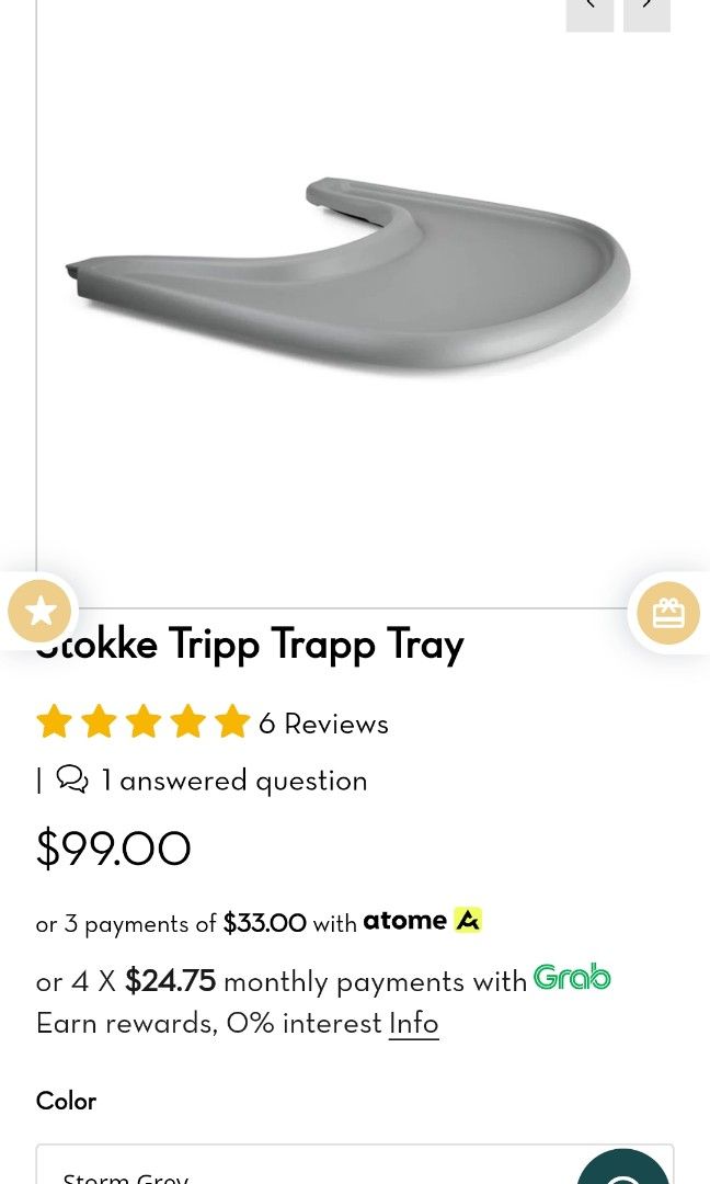 Tripp trapp tray hotsell grey