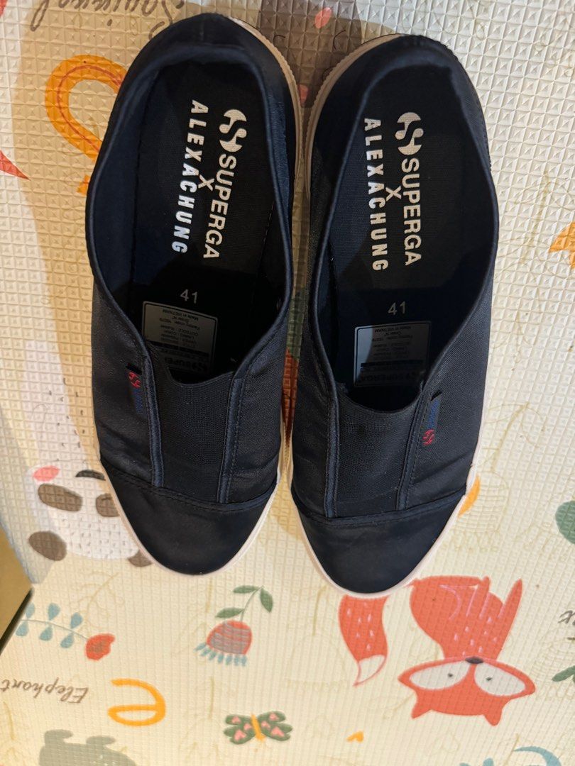 Superga Faded Black Satin Women s Fashion Footwear Sneakers