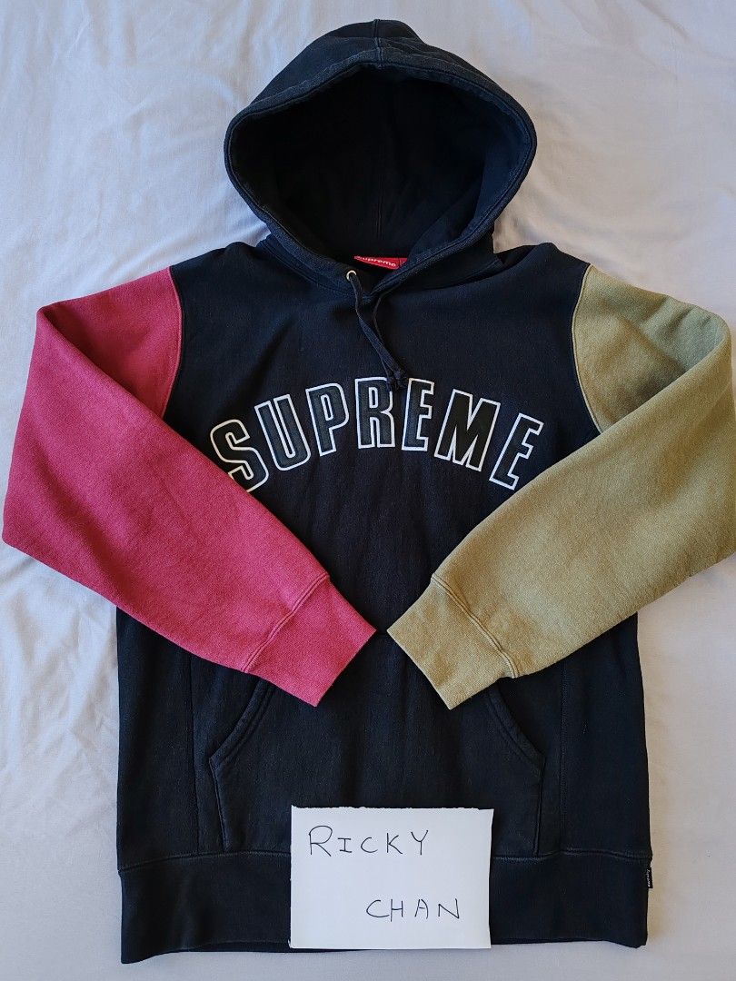 Supreme 16AW Color Blocked Arc Logo Hooded Sweatshirt hoodie not