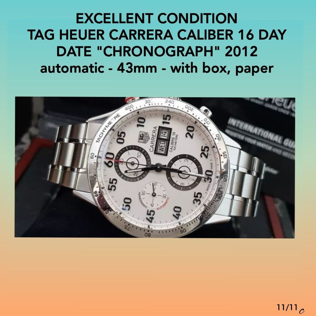 Heuer Carrera Calibre Tag Heuer Caliber 16 Day Date Carrera