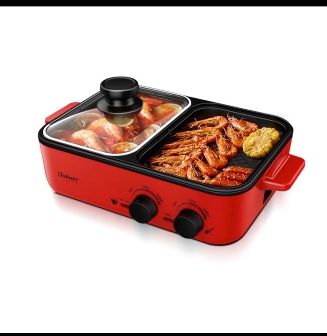 TAKAHI 2in1 Electric Hot Pot & BBQ Grill,2280, TV & Home Appliances