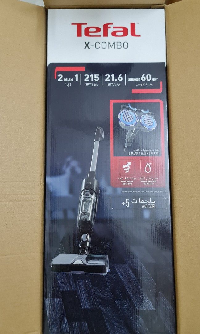 Tefal X Combo Allergy+ (GF3039) Wet & Dry Handstick Vacuum - NEW ...