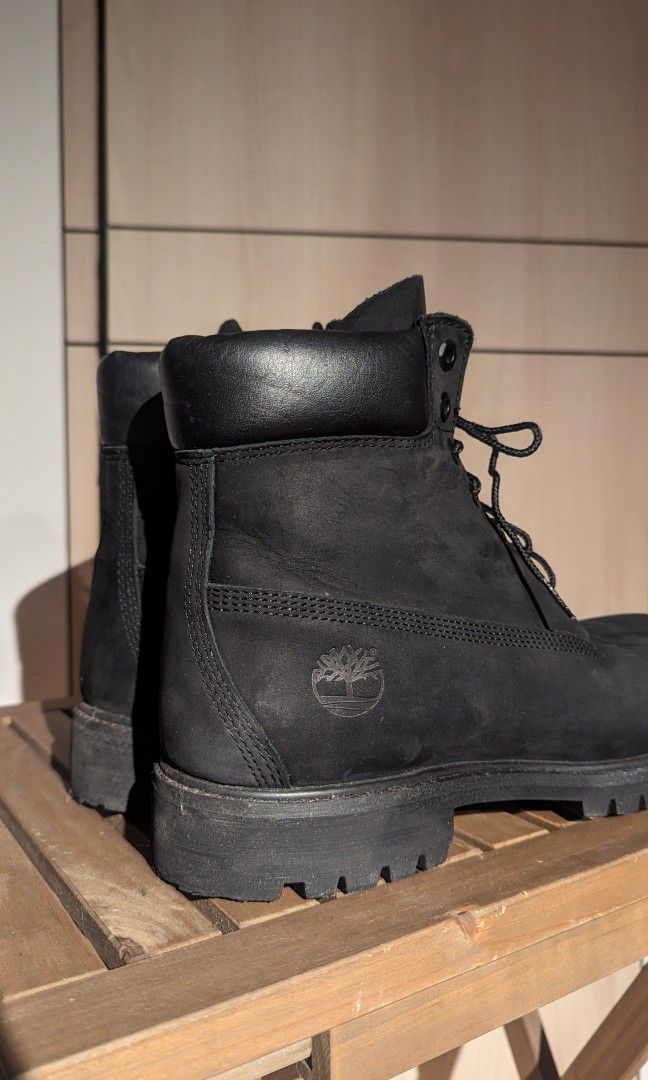 Mens black timberland boots size 11 sale
