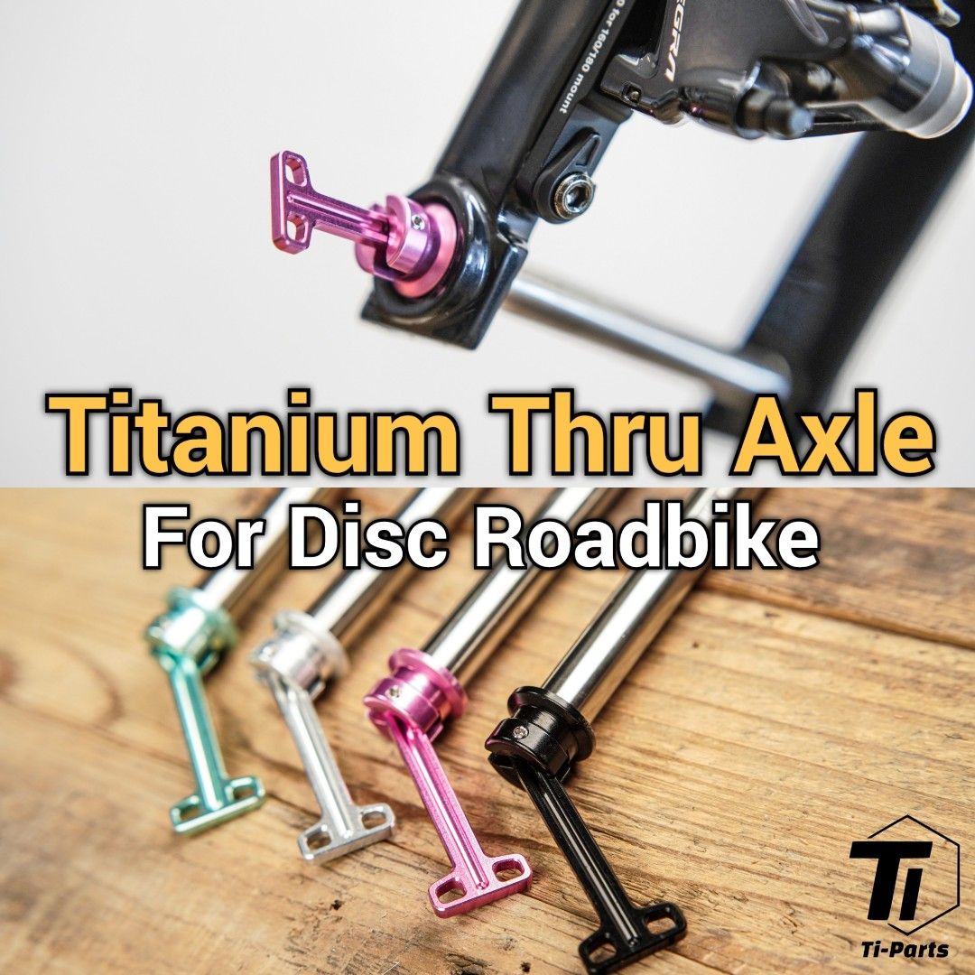 Titanium Thru Axle for Roadbike Disc Brake 12mm Super lightweight axle with built in QR Quick Release Specialized Colnago Bianco Pinarello Trek