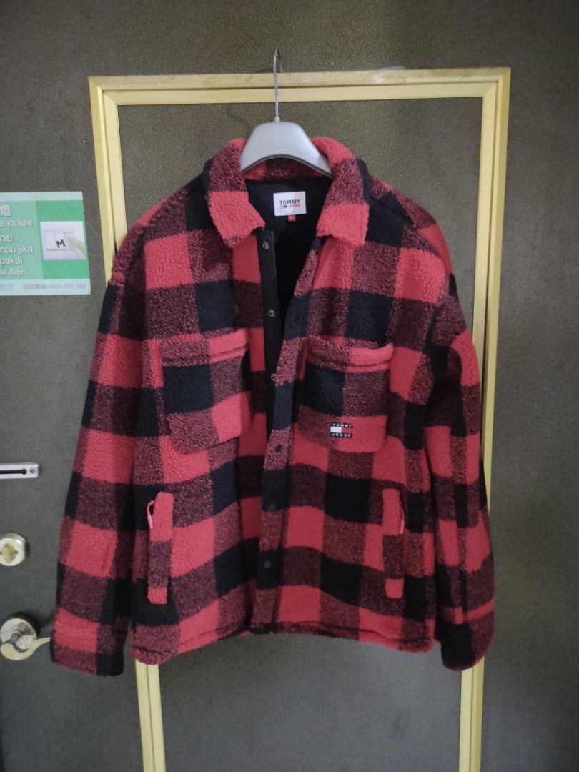 Tommy hilfiger red winter jacket discount