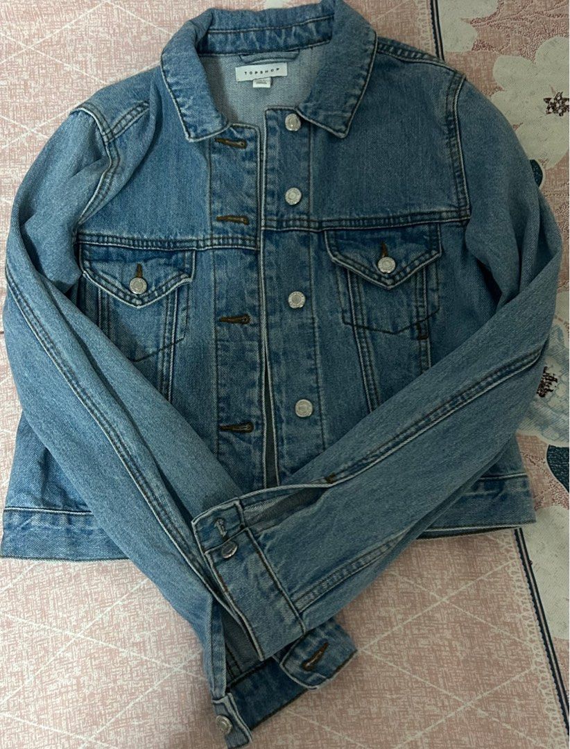 Topshop crop cheap jean jacket