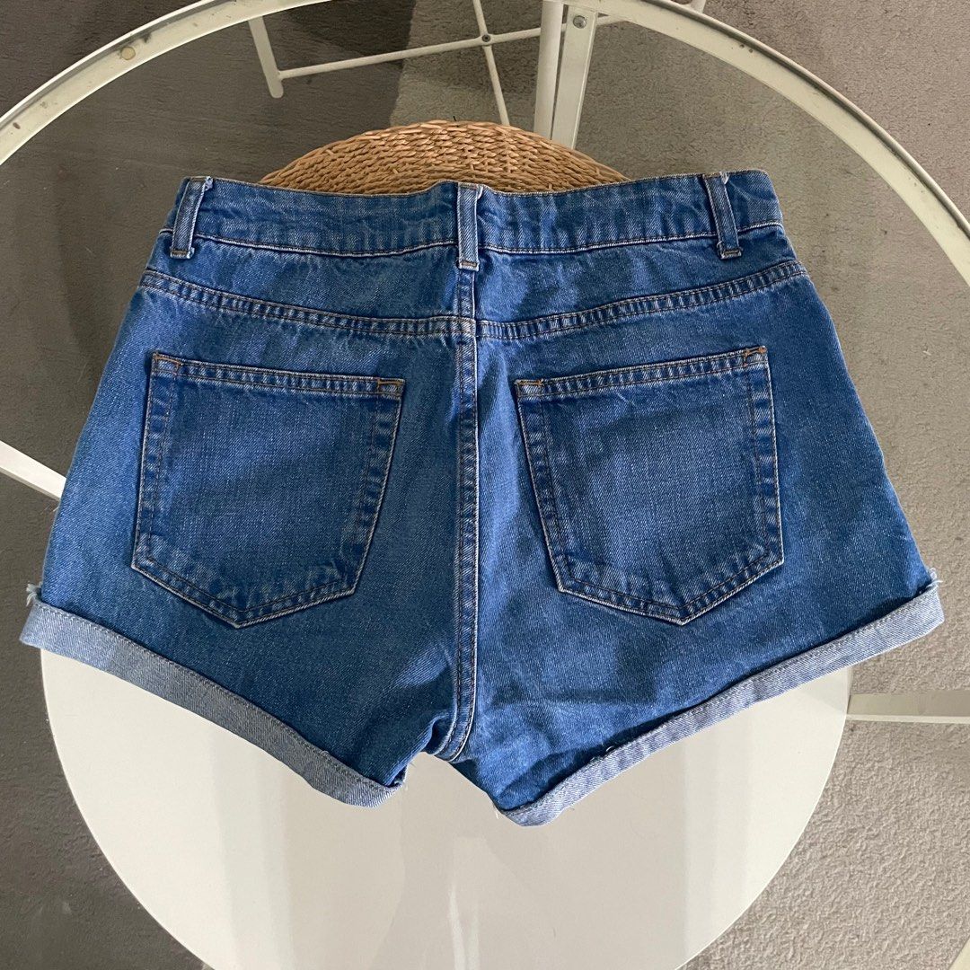 Topshop moto denim shorts on sale
