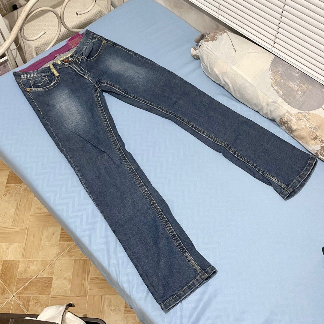 Harajuku Vintage Denim Baggy Jeans For Women Low Waisted Grunge
