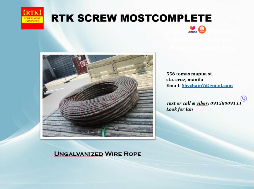 Ungalvanized Wire Rope 6x19+IWR 16mm, Commercial & Industrial