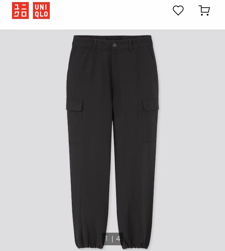 Uniqlo Black Jogger Pants, Fesyen Wanita, Pakaian Wanita, Bawahan di
