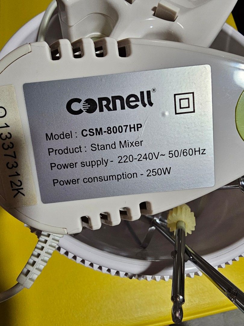 (Used) CSM8007HP Cornell Stand Mixer (No Box), TV & Home Appliances