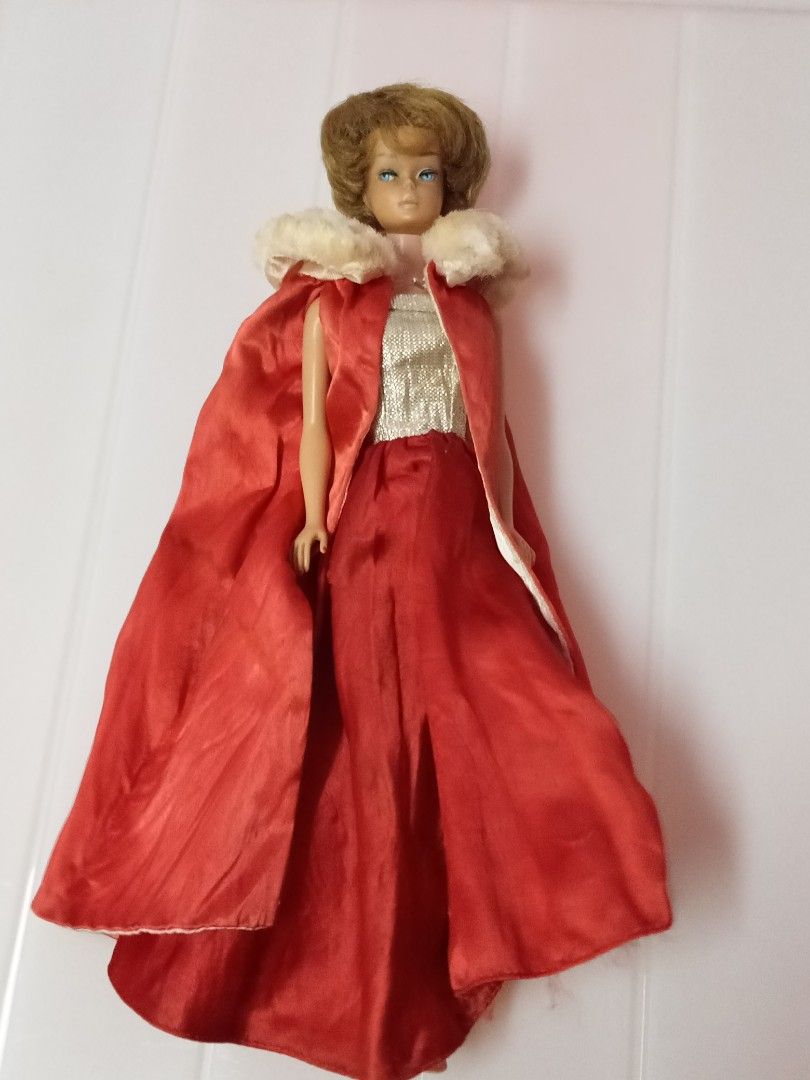 Vintage Barbie with midnight red dress
