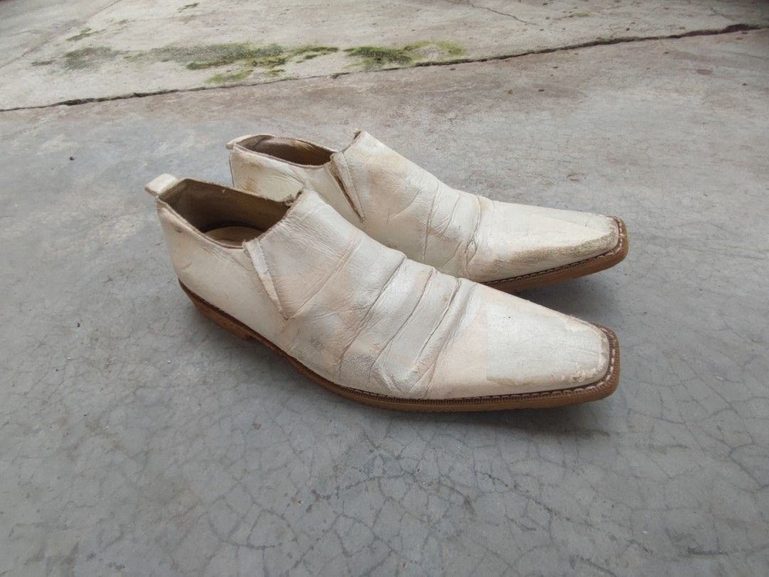 Vintage Comme des Gar ons slip on leather shoes Men s Fashion