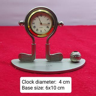 Vintage golf inspired table/mini desk clock with pen holder for 795 *S45