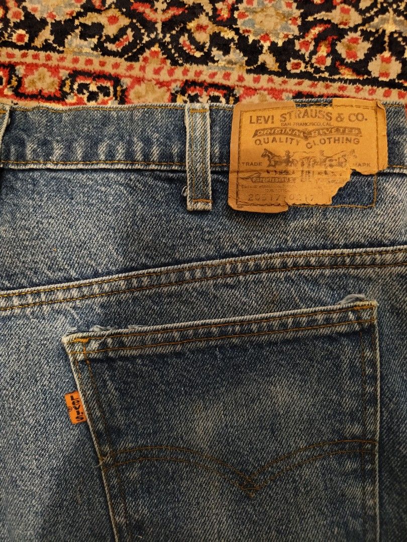Vintage 80s Levi's 517 Orange Tab Jeans Made in USA