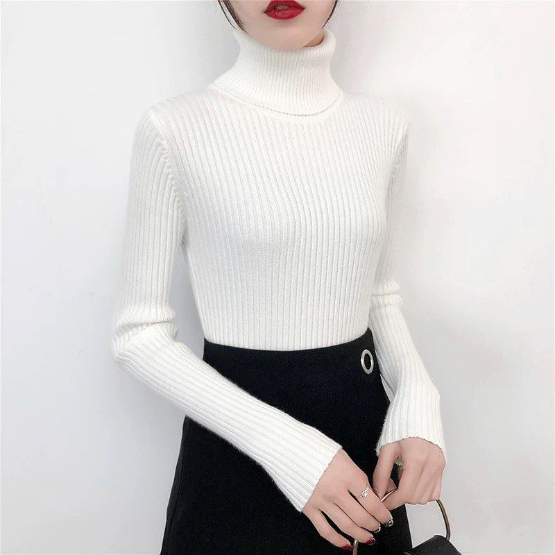 White on sale turtleneck top