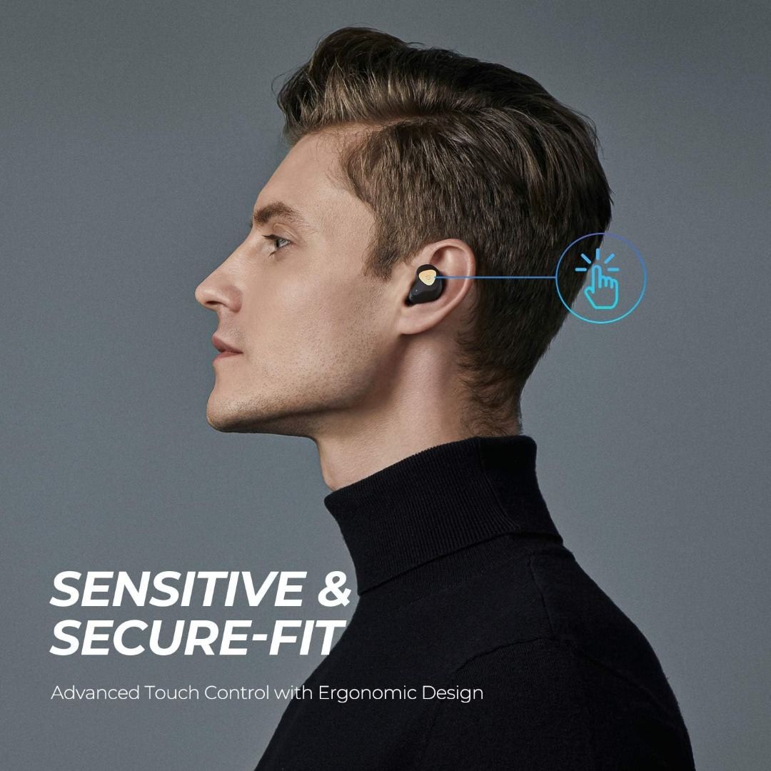 Wireless Earbuds SoundPEATS Truengine 3 SE Bluetooth Earbuds Deep Bass, QCC3040 aptX Adaptive Earphones 4 Microphone Clear Calls, 40 Hours, Game Mode, IPX5 Waterproof for Sports Gym APJC004163074787800066111