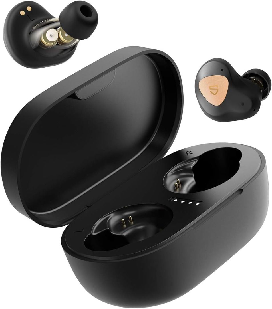 Wireless Earbuds SoundPEATS Truengine 3 SE Bluetooth Earbuds Deep Bass, QCC3040 aptX Adaptive Earphones 4 Microphone Clear Calls, 40 Hours, Game Mode, IPX5 Waterproof for Sports Gym APJC004163074787800066110