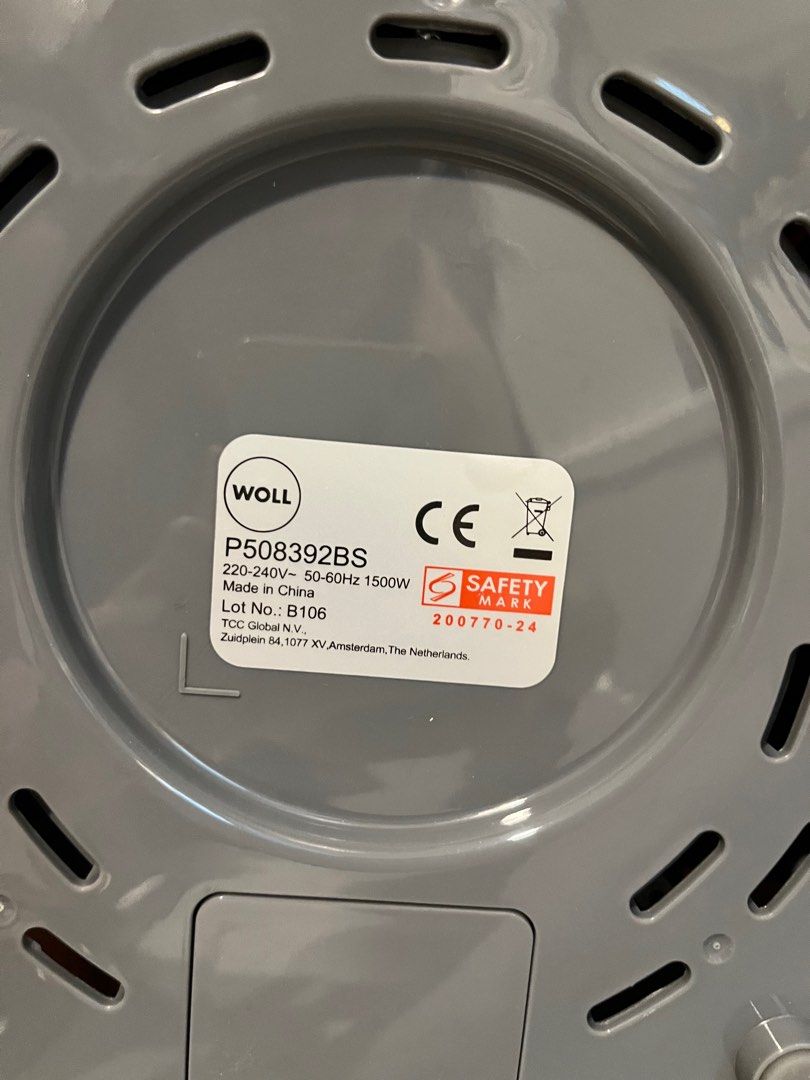 WOLL Air Fryer Large Size, TV & Home Appliances, Kitchen Appliances, Other Kitchen Appliances