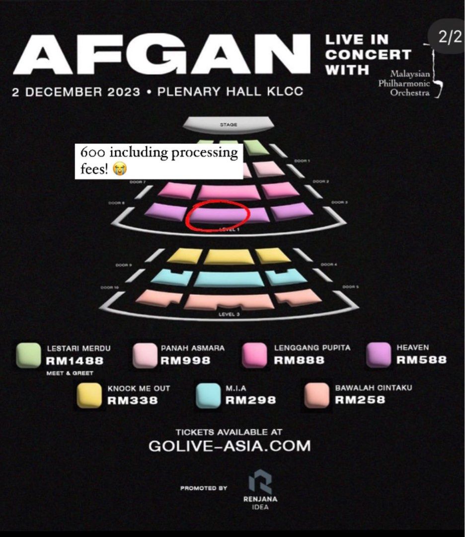 WTS AFGAN LIVE IN CONCERT WITH MPO 2023, Tickets & Vouchers, Event