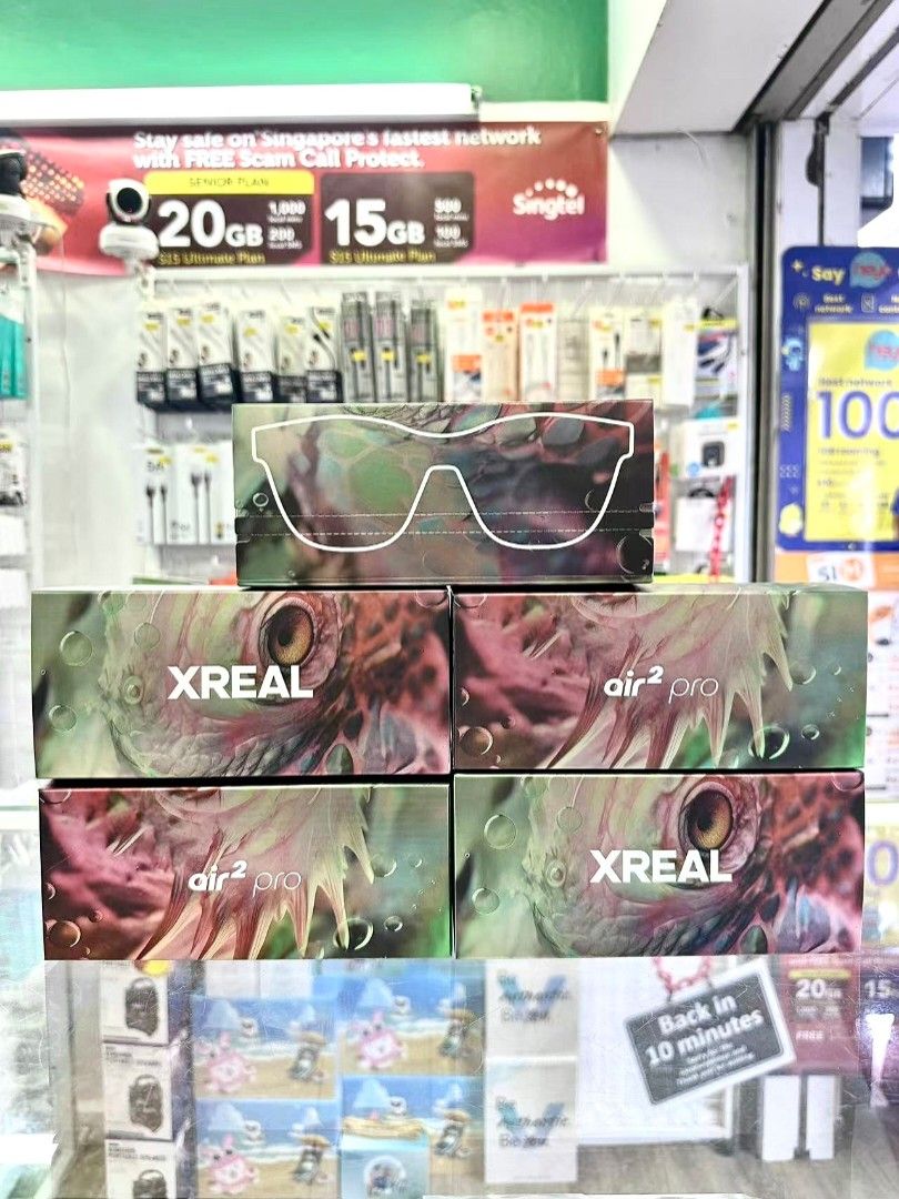 Xreal Air 2 Pro With Local Warranty (Category: Virtual Reality) located in Singapore. Submitted by optimumcomm_shop (Listing ID 1266364565, Image 1). Description: Xreal Air 2 Pro Colours : Black Specification : https://www.forbes.com/sites/bensin/2023/10/30/xreal-air-pro-2-review-the-best-ar-glasses-right-now/?sh=8bd49bc57889 Price : $379🔥🔥 Warranty : 3 Months By Local Supplier *Low-Ballers Will Not Response - SUPER EXPRESS ISLANDWIDE DELIVERY 