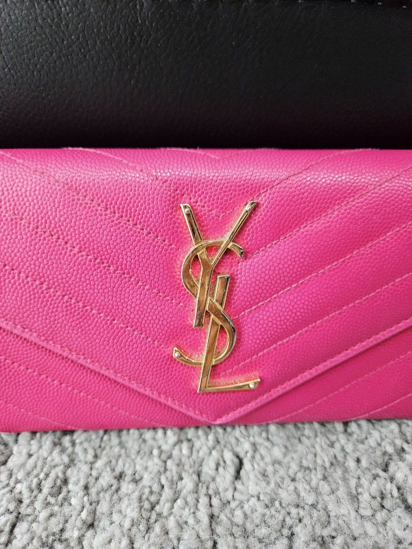 Ysl long flap wallet top