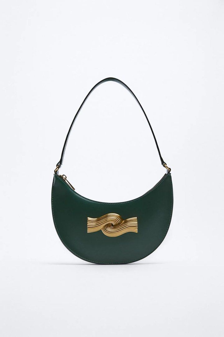 Zara Dark Green Shoulder Bag, Women's Fashion, Bags & Wallets, Shoulder