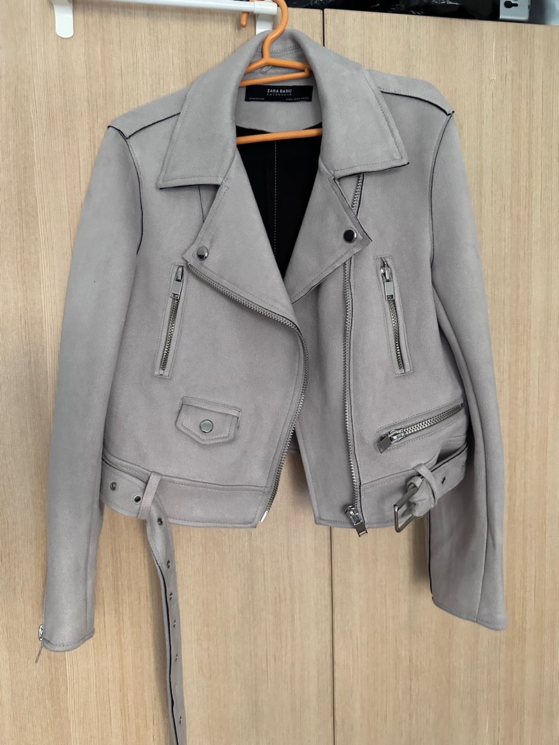 Zara Faux Suede Biker Jacket For Women Womens Fashion Coats Jackets And Outerwear On Carousell 2643