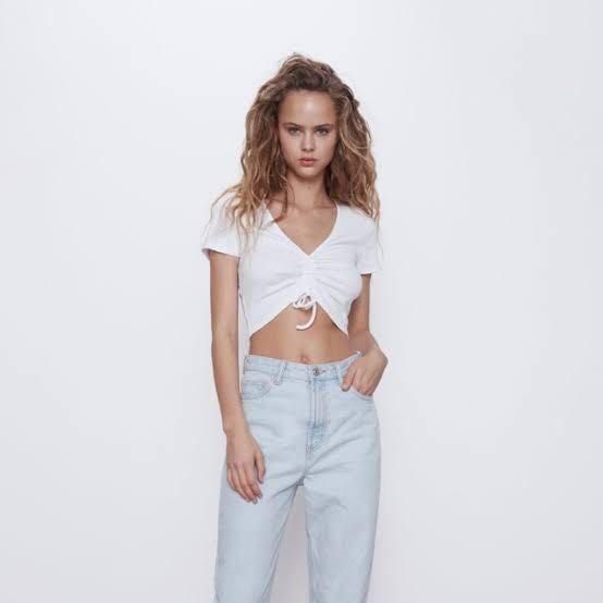 Zara ruched top top