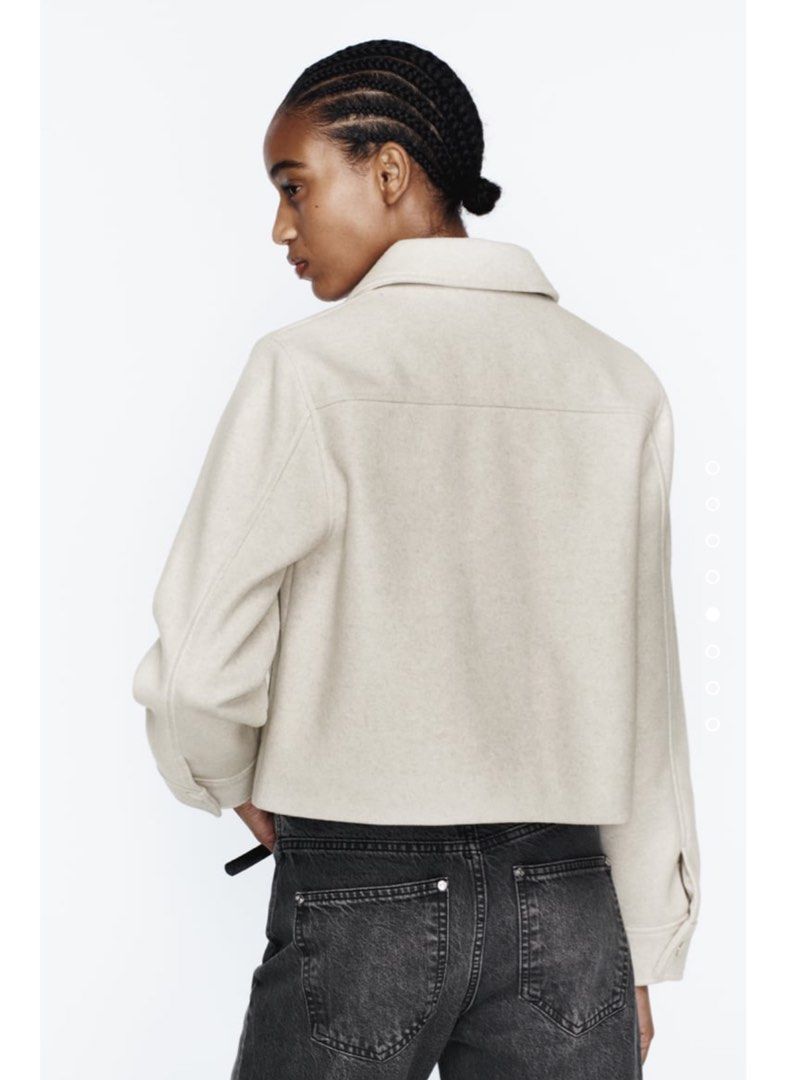 White cropped hotsell denim jacket zara